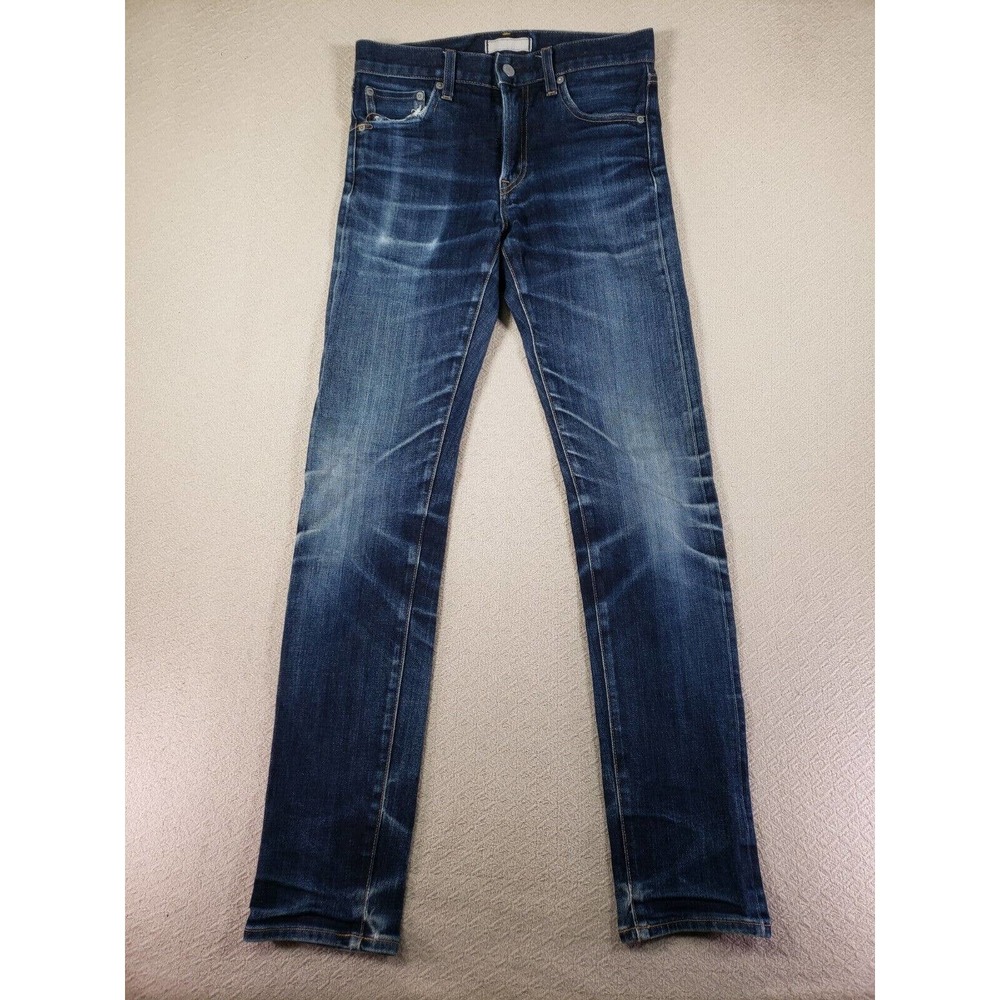 Uniqlo Jeans Mens 28 Blue Denim Pockets Straight Leg Mid Rise 5-Pockets Outdoor